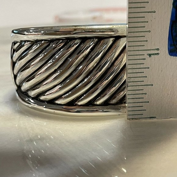 premier design silver tone cable clamper bracelet - Picture 6 of 9